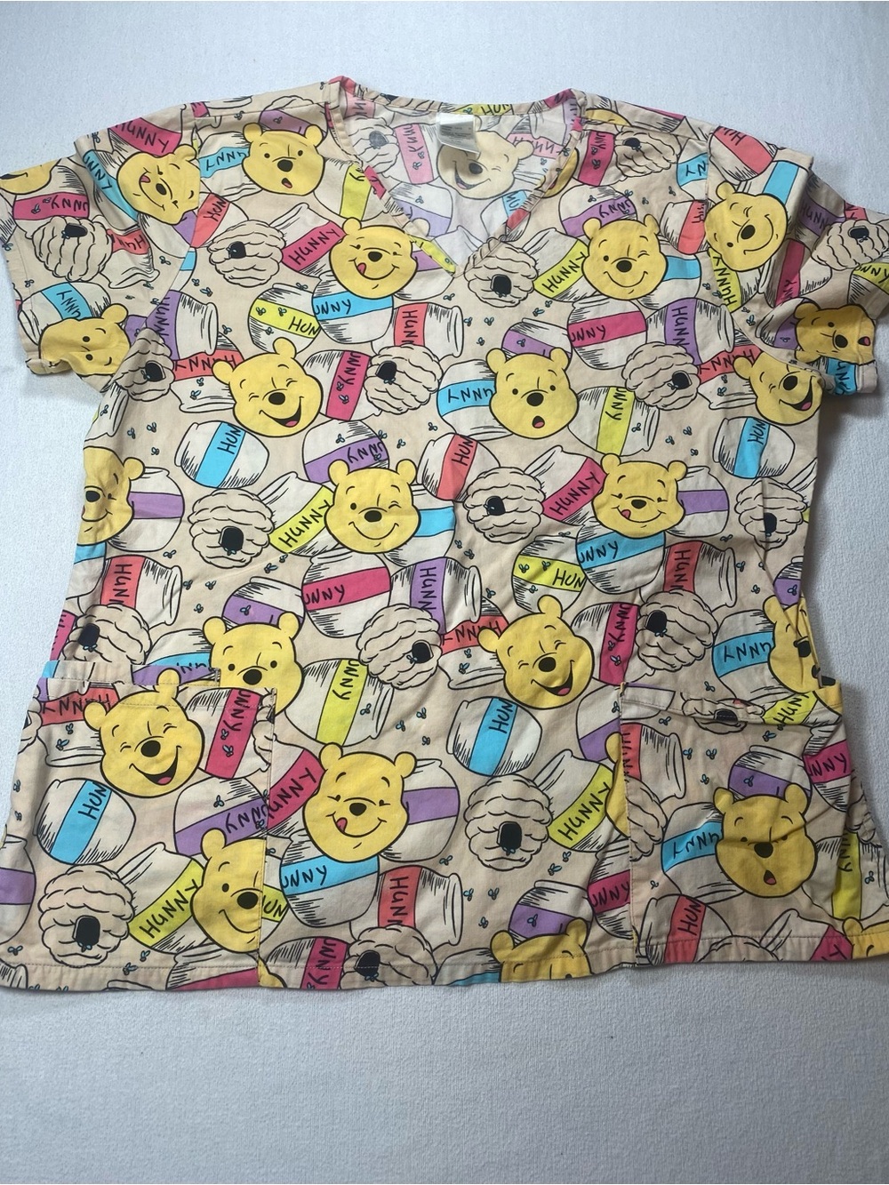 Winnie the Pooh Women’s Large Scrub Top